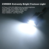 ZXREEK 36mm Festoon Led Light Canbus No Error Free 12-24V 4W 20 2016 SMD 400 Lumens 6000K