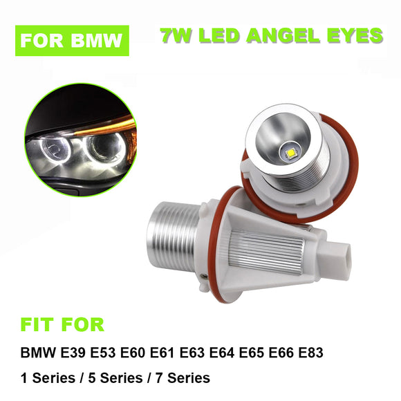 Angel Eyes E60, ZXREEK 2X 7W Led Halo Ring Lights 6500K White For E39 E53 E60 E63 E64 E65 E66 E83